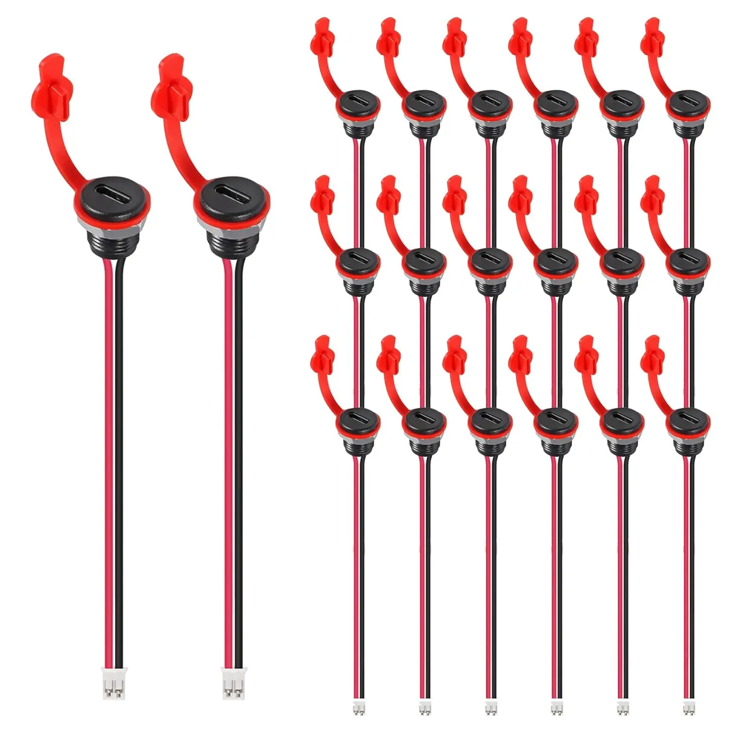 20PCS Type-C Female Chassis Wire 2Pin USB Connectors 3A Type-C Female Socket Connector Black(2pin with Terminal)
20PCS Type-C Female Chassis Wire 2Pin USB Connectors 3A Type-C Female Socket Connector Black(2pin with Terminal)