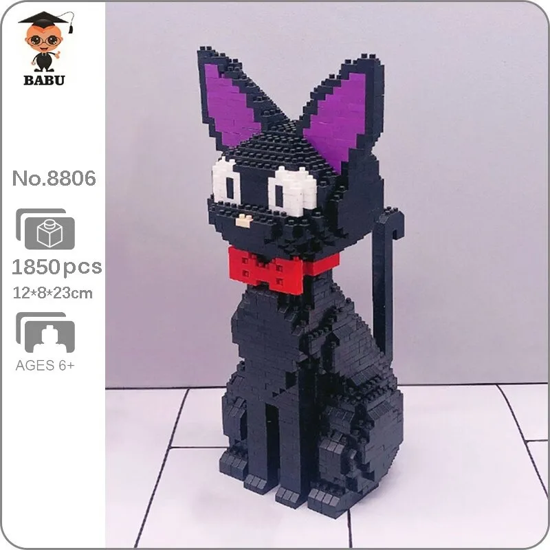 Babu 8806 мультфильм JiJi черный кот животное домашнее животное 3D модель 1850 шт DIY мини алмазные блоки кирпичи строительные игрушки для детей без коробки
Babu 8806 мультфильм JiJi черный кот животное домашнее животное 3D модель 1850 шт DIY мини алмазные блоки кирпичи строительные игрушки для детей без коробки