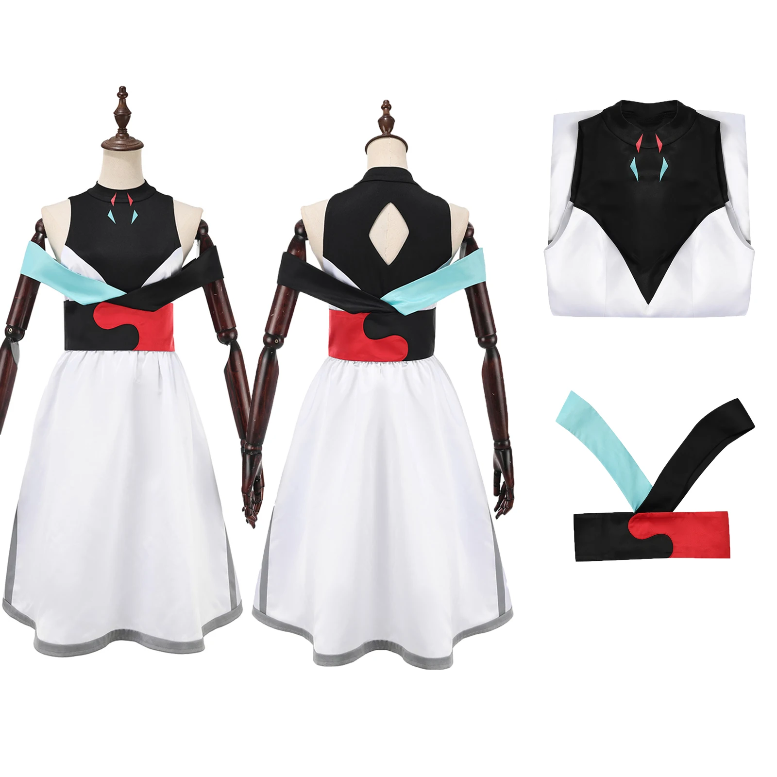 Kaguya Cosplay Costume Anime Girl Stage Performance Costume Halter Midi Dress Sleeveless Party Dress Halloween Outfit
Kaguya Cosplay Costume Anime Girl Stage Performance Costume Halter Midi Dress Sleeveless Party Dress Halloween Outfit