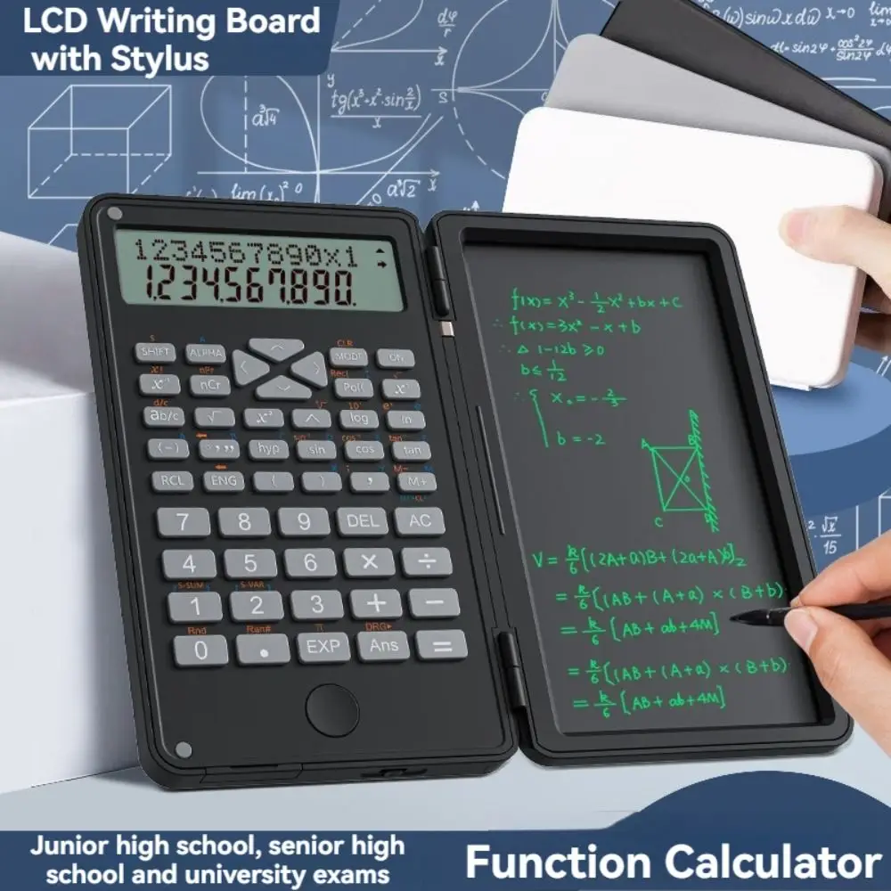 3 in 1 Scientific Calculator 6-inch Foldable Office LCD Drawing Pad Multifunctional Practical LCD Writing Board with Stylus
3 in 1 Scientific Calculator 6-inch Foldable Office LCD Drawing Pad Multifunctional Practical LCD Writing Board with Stylus