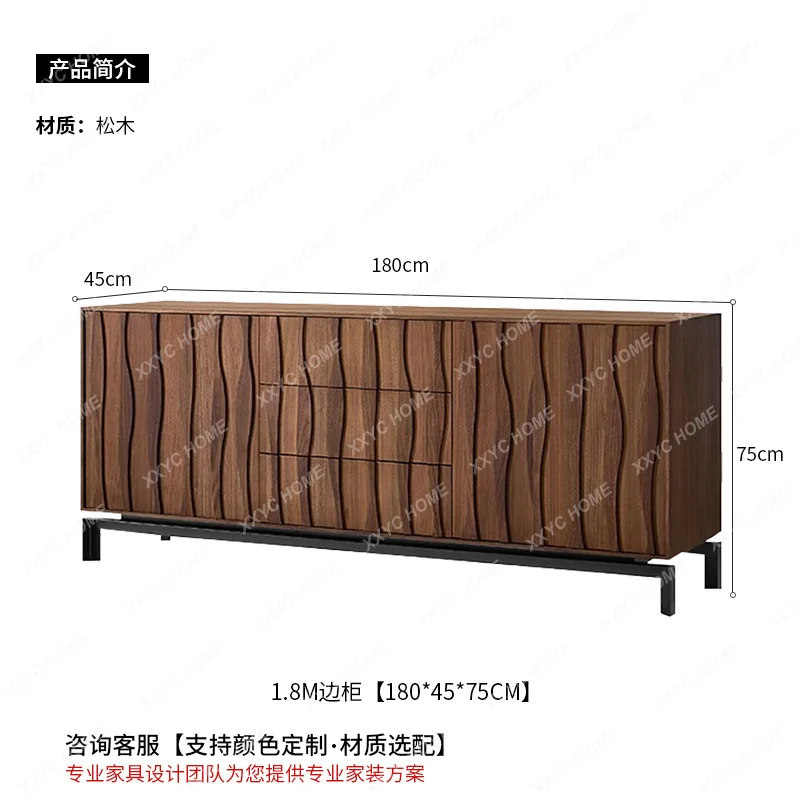 Medieval solid wood dining side cabinet High-end living room wall kitchen storage cabinet
Medieval solid wood dining side cabinet High-end living room wall kitchen storage cabinet