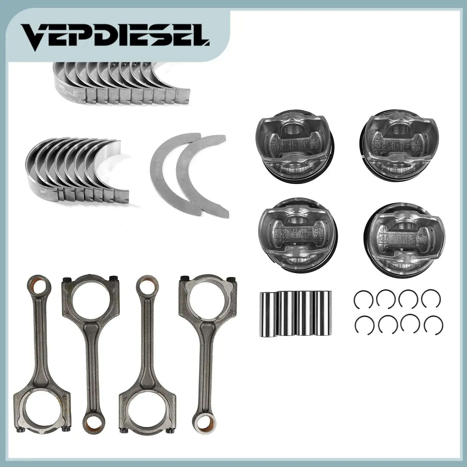 1 Set Engine Pistons Rings Kit W/Con Rods & Crankshaft Main Bearing Fit For 2011-2020 Hyundai Kia Forte 2.0L G4NA 1.8L G4NB
1 Set Engine Pistons Rings Kit W/Con Rods & Crankshaft Main Bearing Fit For 2011-2020 Hyundai Kia Forte 2.0L G4NA 1.8L G4NB