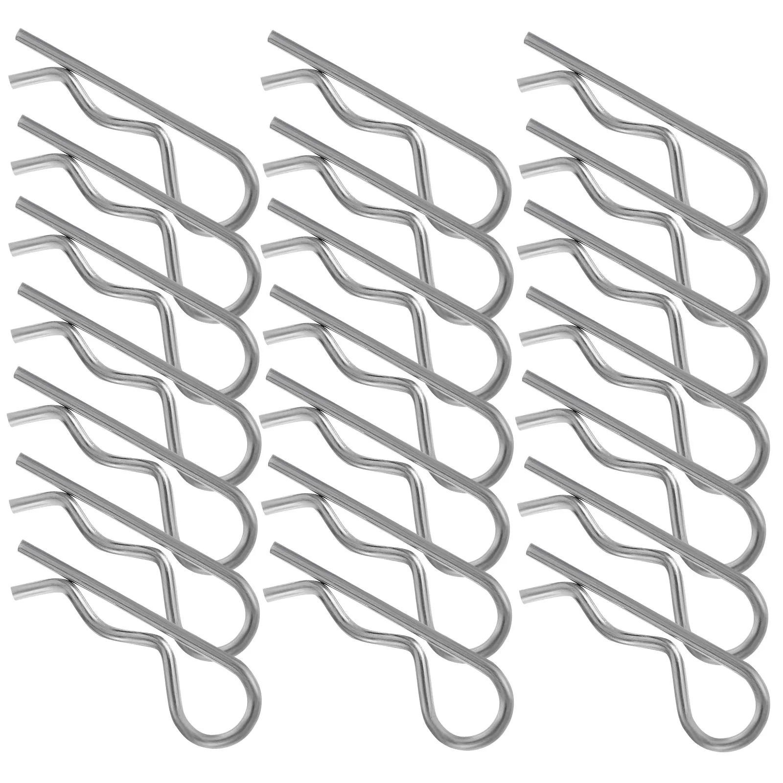 Набор из 20 пружинных шплинтов M1.6x32 из нержавеющей стали 304 с двойной петлей для крепления
Набор из 20 пружинных шплинтов M1.6x32 из нержавеющей стали 304 с двойной петлей для крепления