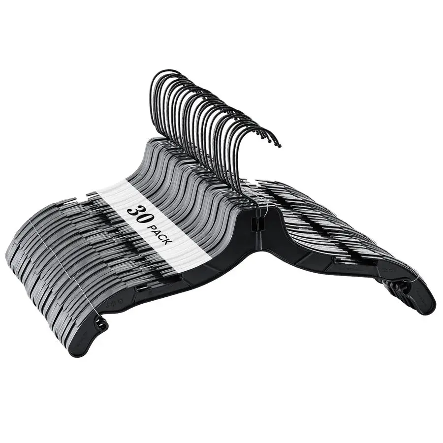 Plastic Hangers with 360 Swivel Metal Hook, Heavy Duty Clothes Hangers, Durable Closet Hangers for Shirt, Coat and Dress 30 Pack
Plastic Hangers with 360 Swivel Metal Hook, Heavy Duty Clothes Hangers, Durable Closet Hangers for Shirt, Coat and Dress 30 Pack