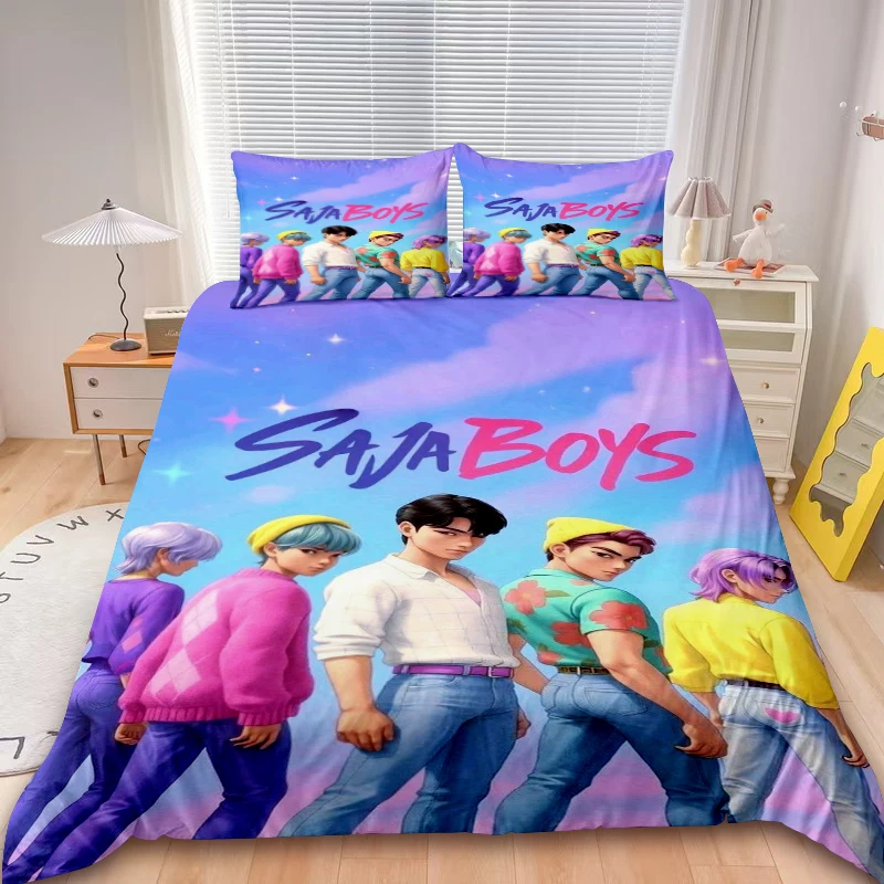Saja Boys 3pcs Duvet Cover Set D-Demon H-Hunters K-pop Bedding Set Comforter Cover Twin King with 2 Pillocase Gifts Decor
Saja Boys 3pcs Duvet Cover Set D-Demon H-Hunters K-pop Bedding Set Comforter Cover Twin King with 2 Pillocase Gifts Decor