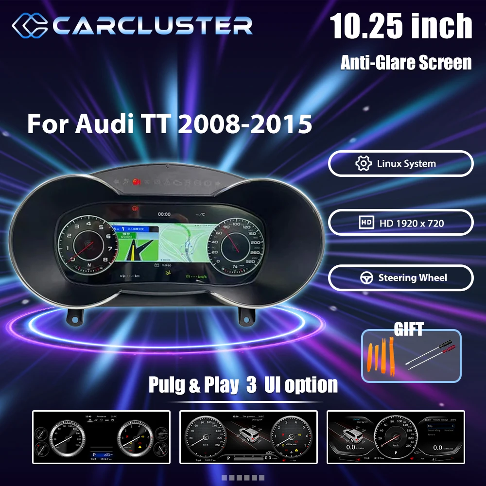 10,25 ''Автомобильная цифровая панель Prelingcar для Audi TT 2008-2015 лет, автомобильная ЖК-панель, спидометр, виртуальная кабина
10,25 ''Автомобильная цифровая панель Prelingcar для Audi TT 2008-2015 лет, автомобильная ЖК-панель, спидометр, виртуальная кабина