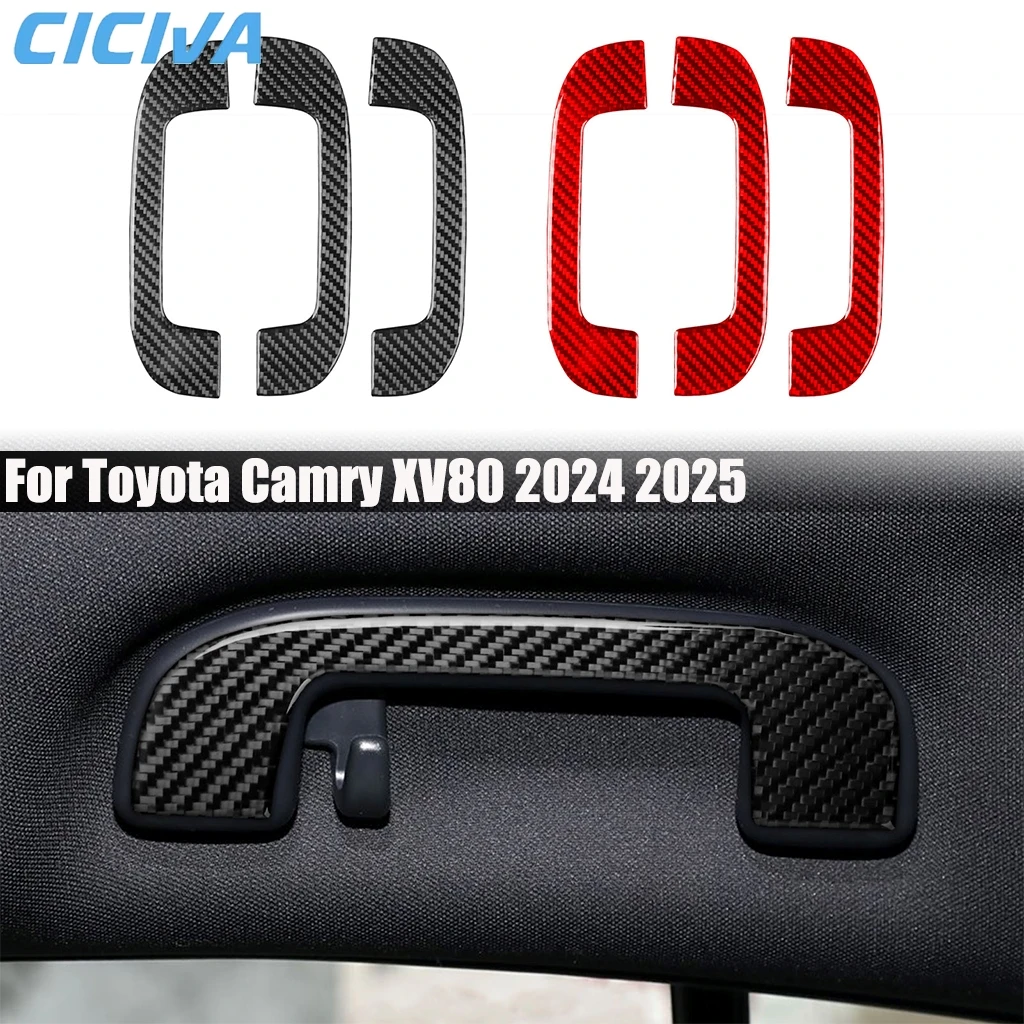 Carbon Fiber Car Accessories Roof Safety Handle Decorative Interior Cover Trim Modified Sticker For Toyota Camry XV80 2024 2025
Carbon Fiber Car Accessories Roof Safety Handle Decorative Interior Cover Trim Modified Sticker For Toyota Camry XV80 2024 2025