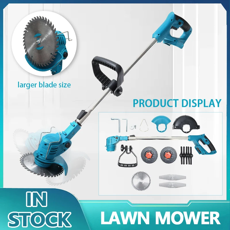 Electric Grass Trimmer Cordless Lawn Mower Length Adjustable 21V Cutter Household Garden Machine For Makita 18V Battery
Electric Grass Trimmer Cordless Lawn Mower Length Adjustable 21V Cutter Household Garden Machine For Makita 18V Battery