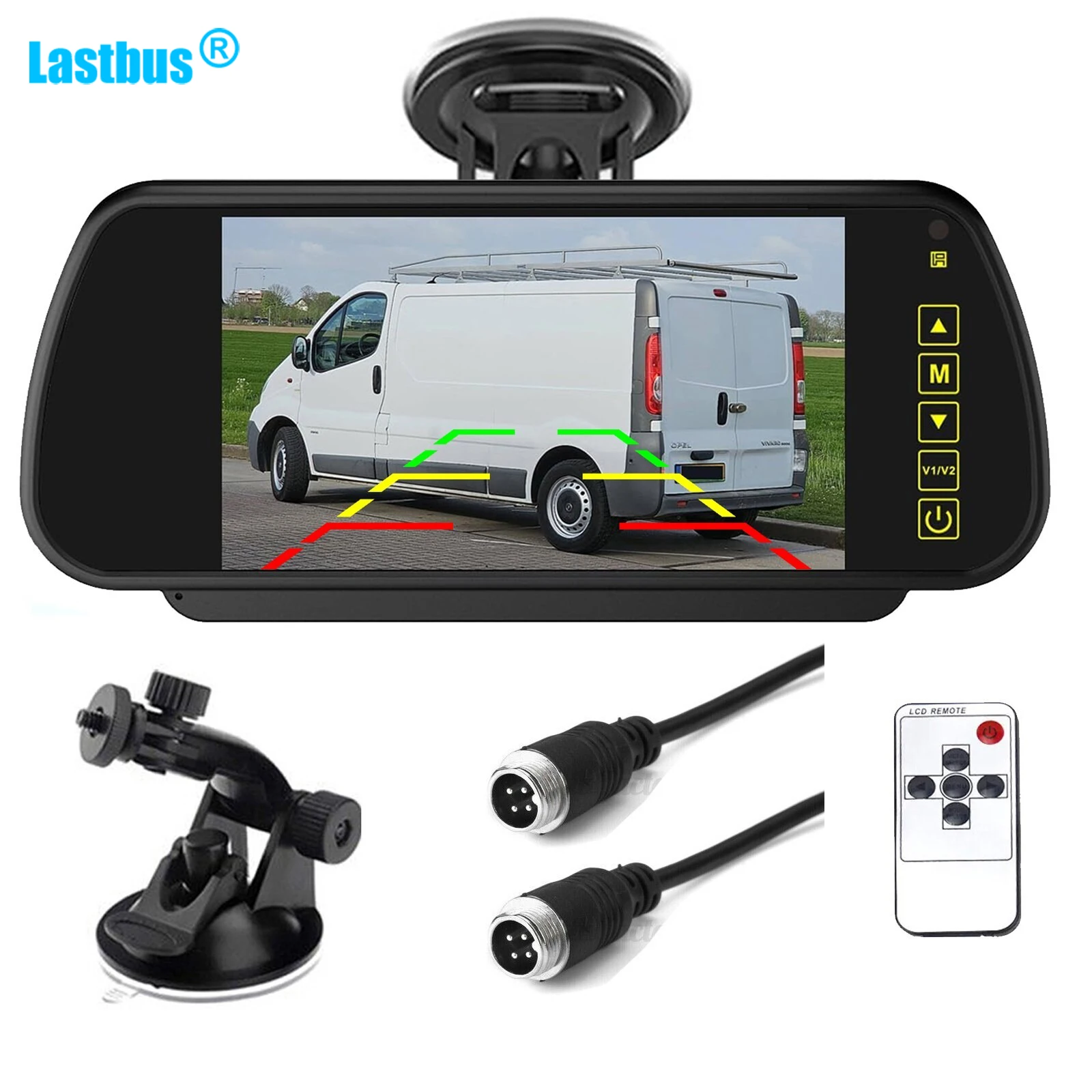 Lastbus HD 7" Monitor Rear View Mirror With Clip And windscreen Suction Cup For Reversing CCD Camera Truck Caravan Bus
Lastbus HD 7" Monitor Rear View Mirror With Clip And windscreen Suction Cup For Reversing CCD Camera Truck Caravan Bus