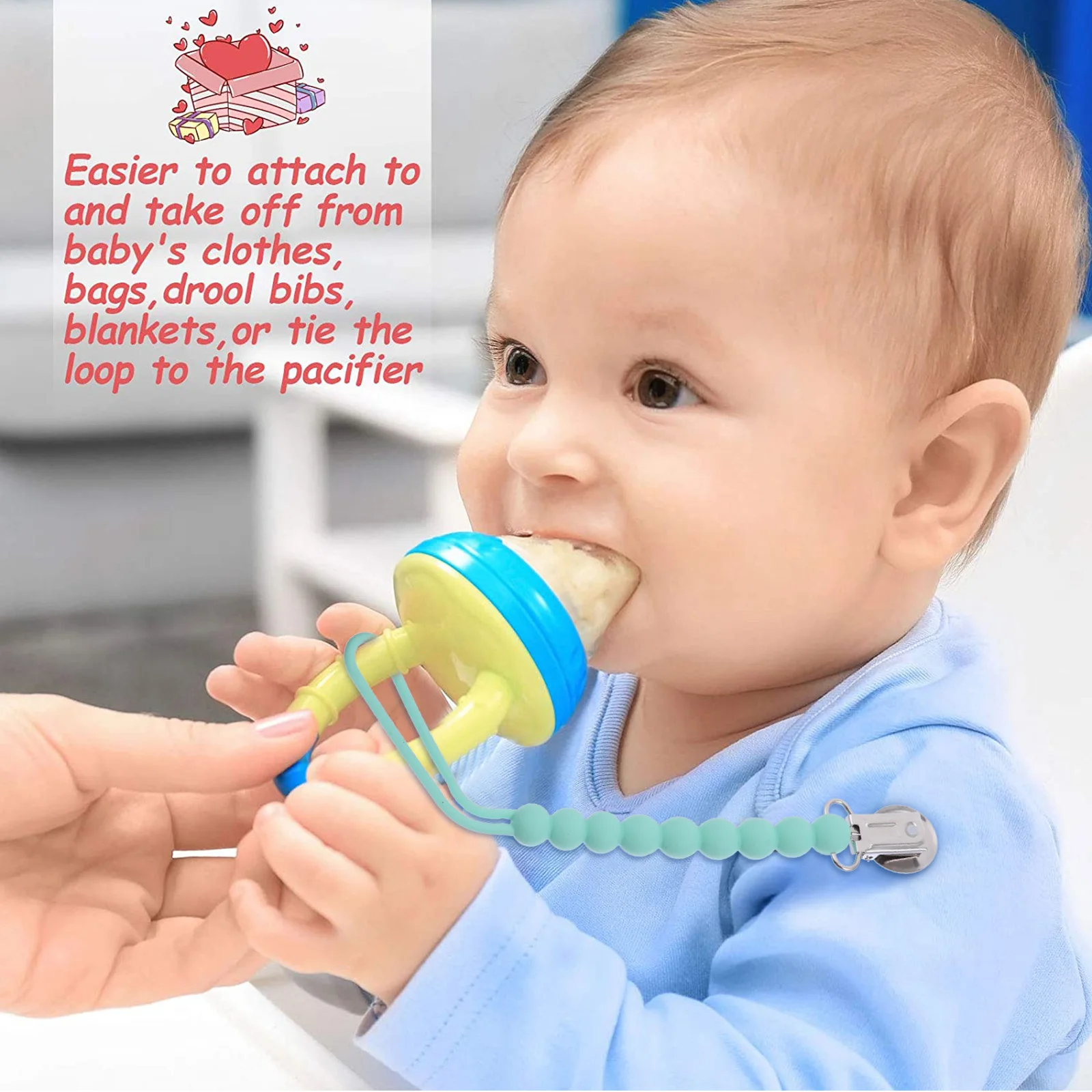 4pcs Silicone Pacifier Clips Baby Teether Chain Clip Washable Durable Anti-Loss Chain Bright Color Moderate Length Perfect Baby
4pcs Silicone Pacifier Clips Baby Teether Chain Clip Washable Durable Anti-Loss Chain Bright Color Moderate Length Perfect Baby