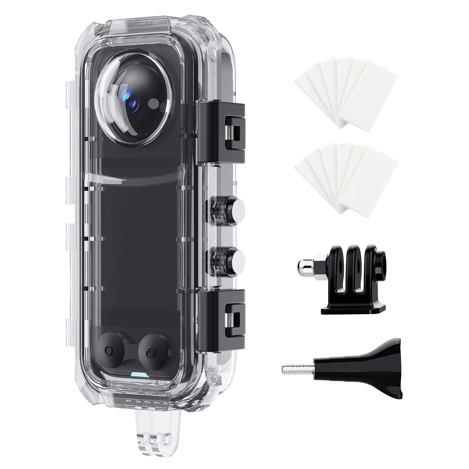 Waterproof Case for Insta360 X4 360 Degree Camera Transparent Diving Protective Shell with Mounts and Cleaning Wipes
Waterproof Case for Insta360 X4 360 Degree Camera Transparent Diving Protective Shell with Mounts and Cleaning Wipes
