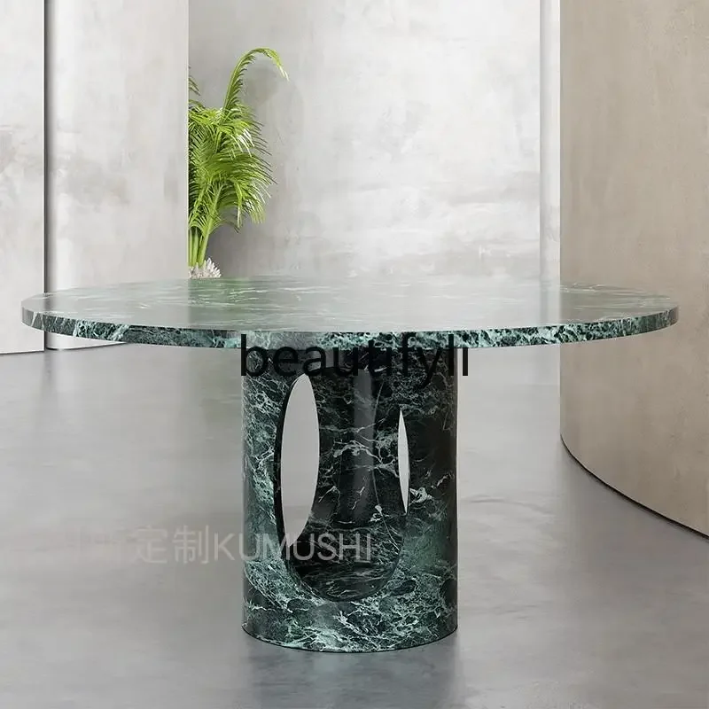 A16 Natural travertine dining table designer marble villa living room round eating table
A16 Natural travertine dining table designer marble villa living room round eating table