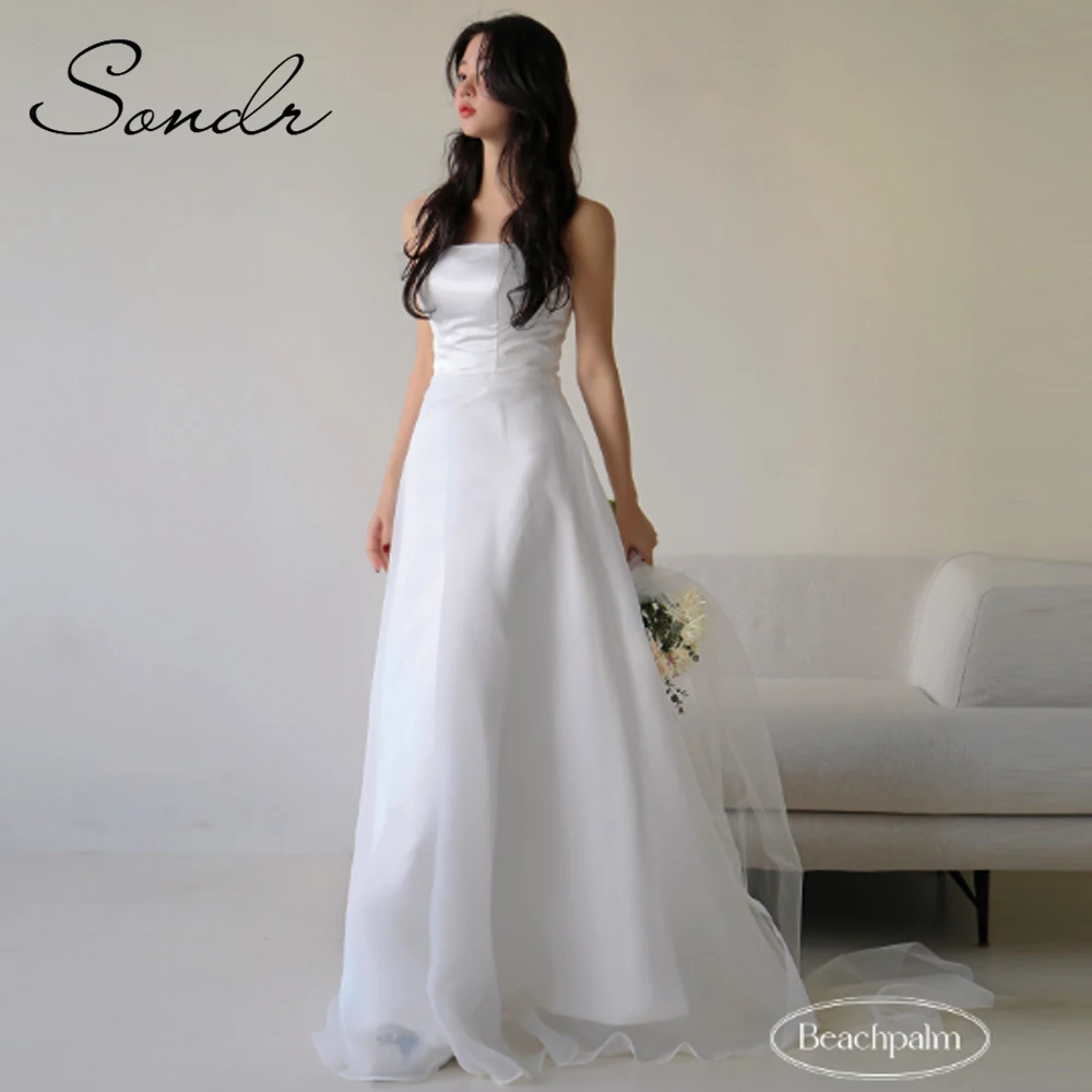 Sondr Simple Korean Wedding Dresses Strapless Corset Back Wedding Reception Dresses Elegant Sleeveless Silk Organza Party Gown
Sondr Simple Korean Wedding Dresses Strapless Corset Back Wedding Reception Dresses Elegant Sleeveless Silk Organza Party Gown