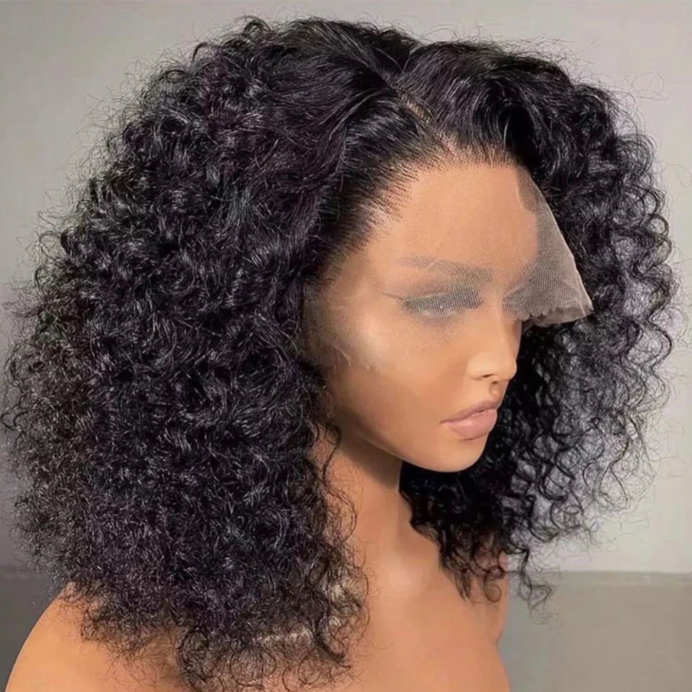 Brazilian Short Kinky Curly Bob Glueless Wigs 250 350 Density 13x4 HD Lace Frontal Wig PrePlucked Transparent Lace Wig For Women
Brazilian Short Kinky Curly Bob Glueless Wigs 250 350 Density 13x4 HD Lace Frontal Wig PrePlucked Transparent Lace Wig For Women
