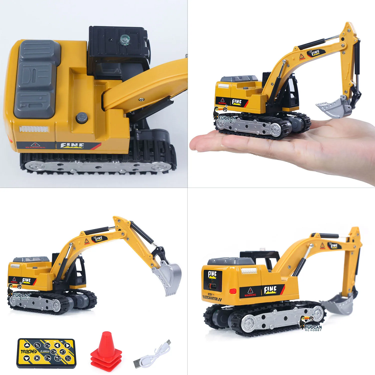 HG4 301 1:64 Mini Remote Control Tracked Excavator RTR Micro Vehicle Model Light Effects 270 Degree Rotation Construction Gifts
HG4 301 1:64 Mini Remote Control Tracked Excavator RTR Micro Vehicle Model Light Effects 270 Degree Rotation Construction Gifts