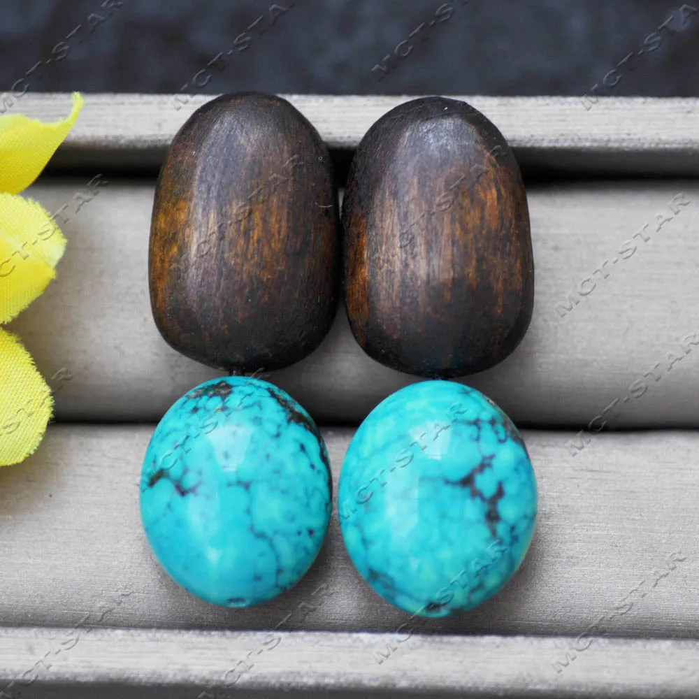 Z14569 Creativity 2'' 24mm Natural GreenTurquoise Egg Wood Dangle Earring
Z14569 Creativity 2'' 24mm Natural GreenTurquoise Egg Wood Dangle Earring