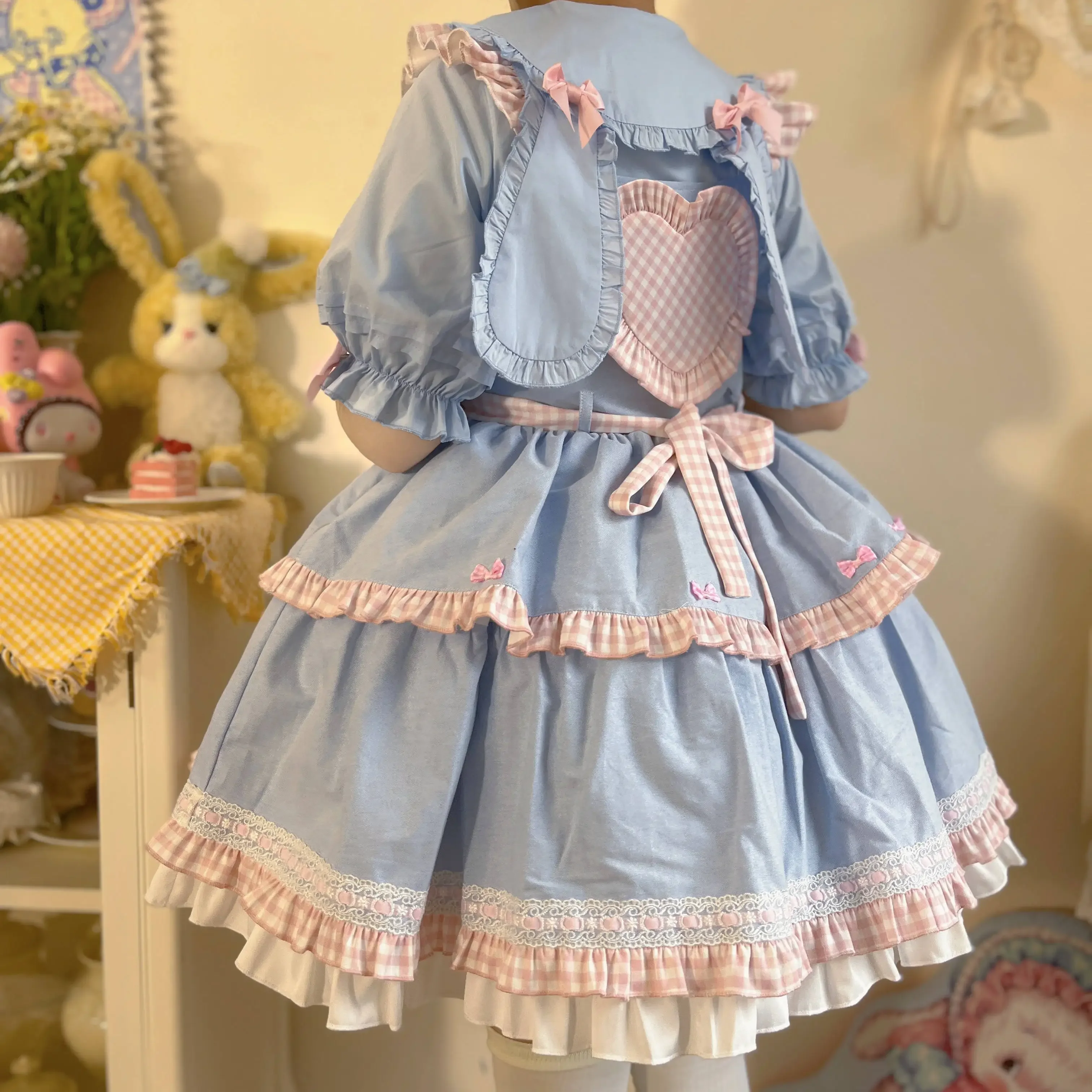 Cute Rabbit Ears Women's Original Lolita Cute Bunny With Bow Tie Short Sleeved Shirt Top For Summer Blouse Ruffles 2025
Cute Rabbit Ears Women's Original Lolita Cute Bunny With Bow Tie Short Sleeved Shirt Top For Summer Blouse Ruffles 2025