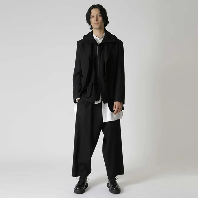 YOJI OOAK original design classic single breasted flap long sleeved wool casual suit jacket solid color jacket
YOJI OOAK original design classic single breasted flap long sleeved wool casual suit jacket solid color jacket