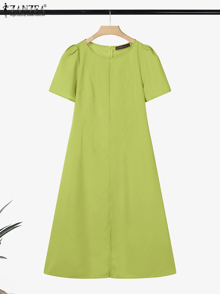 ZANZEA Fashion O-Neck Robes Femme Casual Seamed Woman Elegant A-line Midi Dresses 2025 Summer Short Puff Sleeve Solid Dress
ZANZEA Fashion O-Neck Robes Femme Casual Seamed Woman Elegant A-line Midi Dresses 2025 Summer Short Puff Sleeve Solid Dress