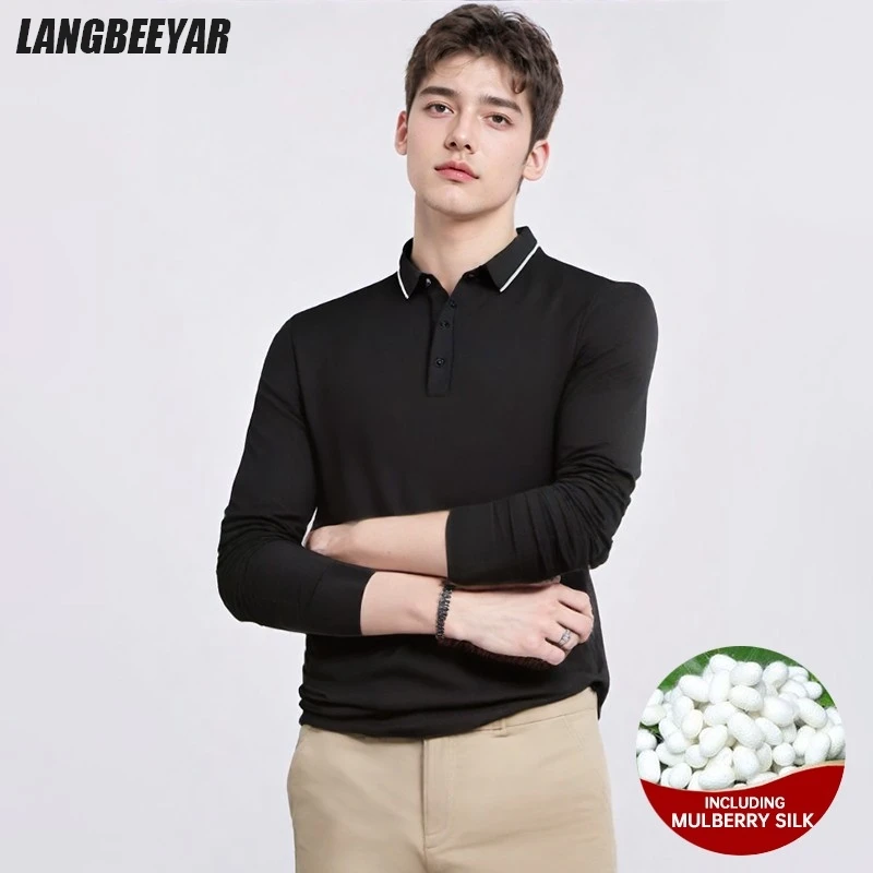 High End Designer Fashion Korean Brand Shirts Men Shirt Polo Include Mulberry Silk Casual Long Sleeve Tops Luxury Men Clothing
High End Designer Fashion Korean Brand Shirts Men Shirt Polo Include Mulberry Silk Casual Long Sleeve Tops Luxury Men Clothing