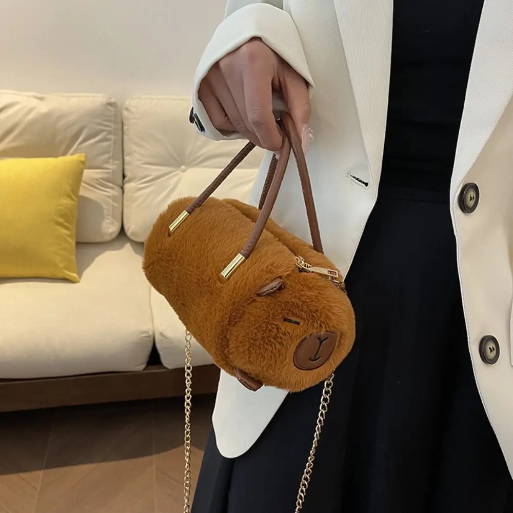 Plush Capybara Capybara Crossbody Bag Large Capacity Animal Cartoon Cartoon Shoulder Bag Cotton Stuffed Guinea Pig Handbag
Plush Capybara Capybara Crossbody Bag Large Capacity Animal Cartoon Cartoon Shoulder Bag Cotton Stuffed Guinea Pig Handbag