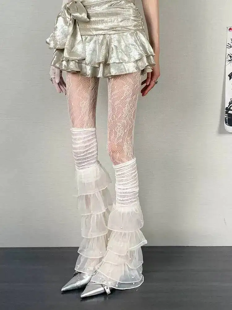 Y Demo Y2K White Ruffle Lace Leg Warmers Sweet Lolita Mesh Women Streetwear White Floral Retro Cyberpunk Stockings
Y Demo Y2K White Ruffle Lace Leg Warmers Sweet Lolita Mesh Women Streetwear White Floral Retro Cyberpunk Stockings