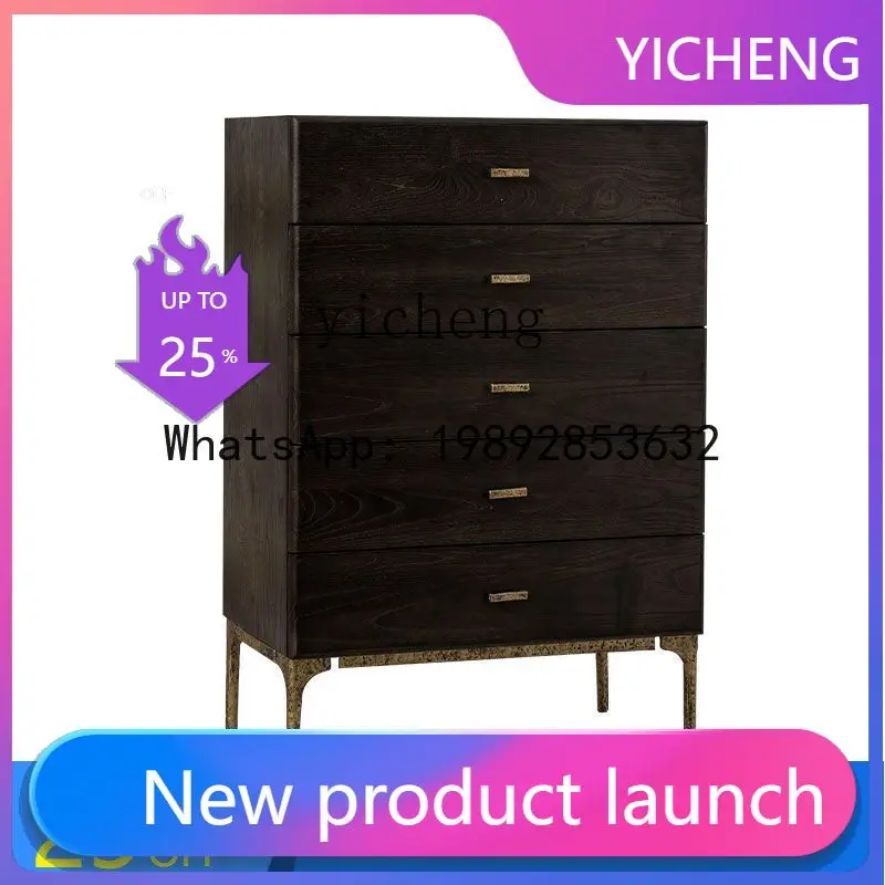 Q6 all solid wood chest of drawers walnut side cabinet log storage locker simple with drawers
Q6 all solid wood chest of drawers walnut side cabinet log storage locker simple with drawers