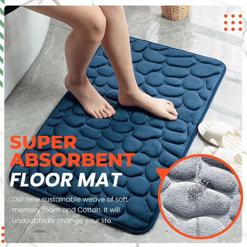 Super Absorbent Floor Mat Memory Foam Bath Mat Cobblestone Embossed Bathroom Floor Rugs Water Absorbent Non-Slip Carpet
Super Absorbent Floor Mat Memory Foam Bath Mat Cobblestone Embossed Bathroom Floor Rugs Water Absorbent Non-Slip Carpet