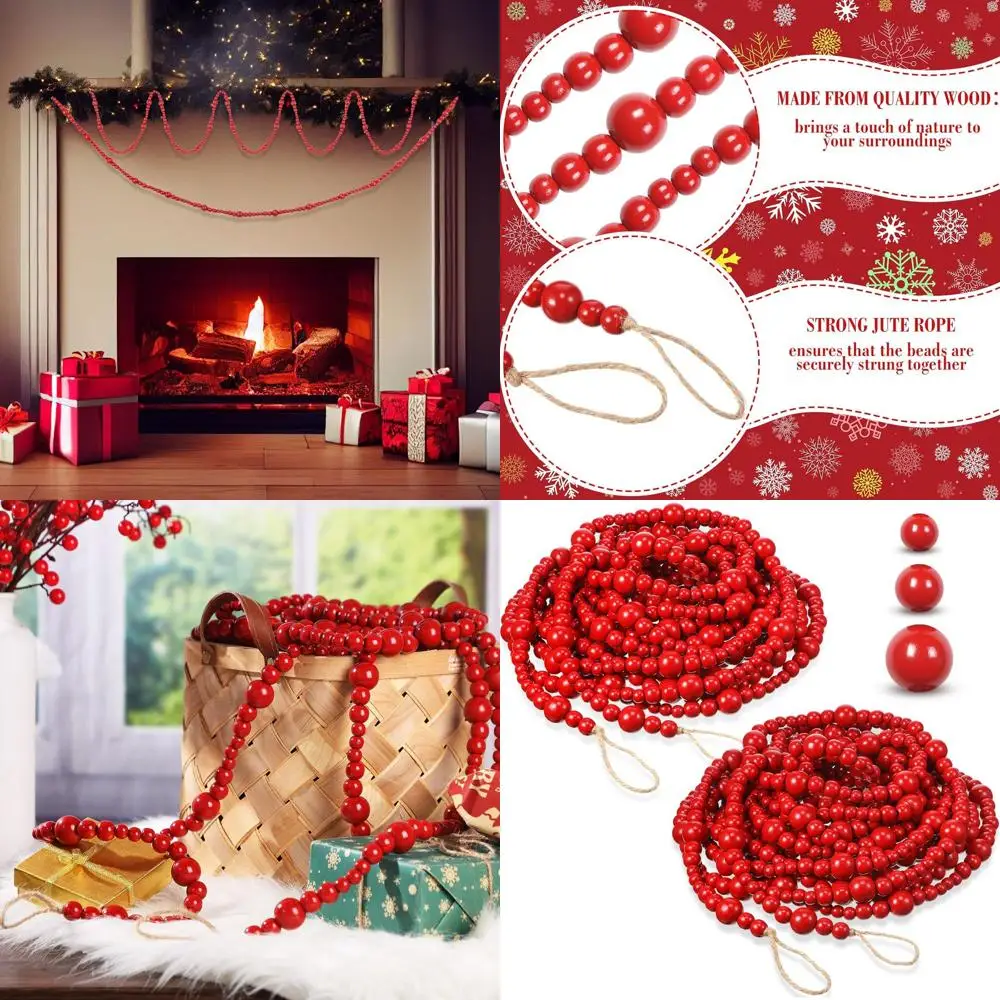 Деревенская гирлянда из деревянных бусин, декор рождественской елки размером 32,8 фута, набор из 2 предметов для праздничного сезона
Деревенская гирлянда из деревянных бусин, декор рождественской елки размером 32,8 фута, набор из 2 предметов для праздничного сезона