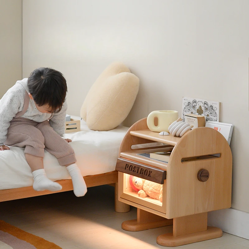 Mailbox bedside table, bedroom storage cabinet, children's creative cartoon solid wood bedside storage cabinet
Mailbox bedside table, bedroom storage cabinet, children's creative cartoon solid wood bedside storage cabinet