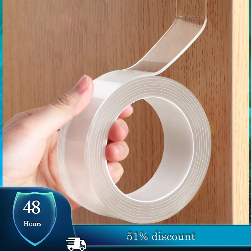 1/2/3/5 Meters Ultra-strong Double Sided Tape Waterproof Reusable Adhesive Transparent Glue Suit for Bathroom Home Appliance
1/2/3/5 Meters Ultra-strong Double Sided Tape Waterproof Reusable Adhesive Transparent Glue Suit for Bathroom Home Appliance