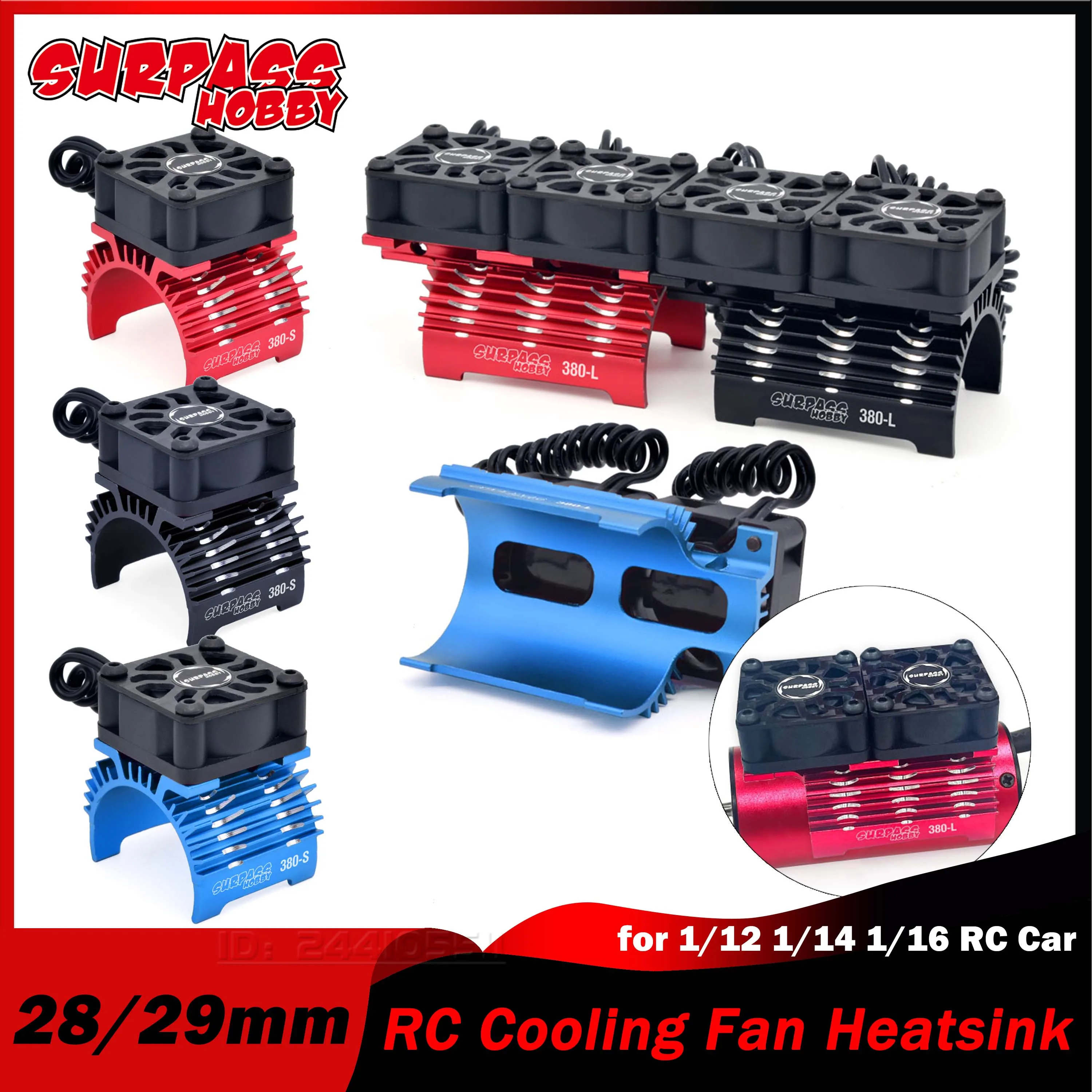 SURPASS HOBBY 25.5mm RC Cooling Fan 8.4V Heatsink Cover Metal for 1/12 1/14 1/16 Car 380 390 2838 2845 Brushless Motor 28/29mm
SURPASS HOBBY 25.5mm RC Cooling Fan 8.4V Heatsink Cover Metal for 1/12 1/14 1/16 Car 380 390 2838 2845 Brushless Motor 28/29mm