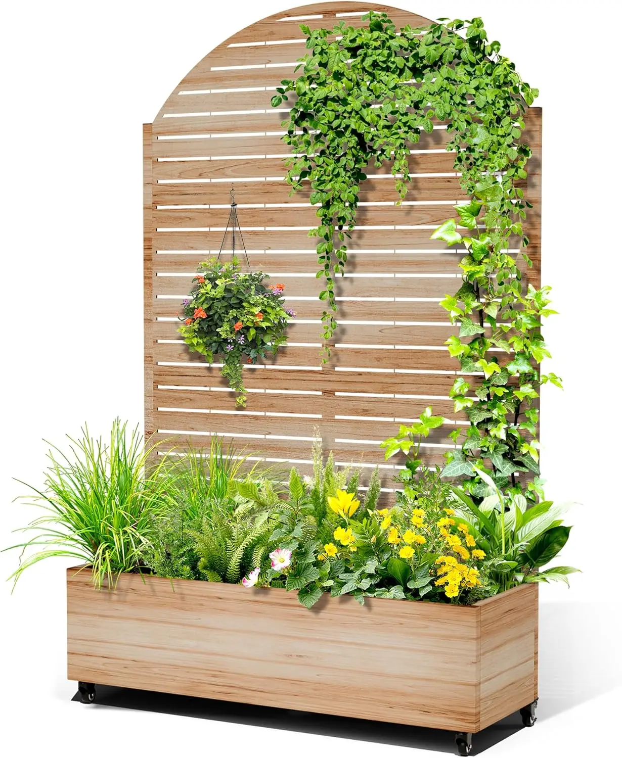 Metal Raised Garden Bed with Trellis, 2-in-1 Planter Box & Privacy Screen for Climbing Plants, Outdoor Standing Flower B
Metal Raised Garden Bed with Trellis, 2-in-1 Planter Box & Privacy Screen for Climbing Plants, Outdoor Standing Flower B