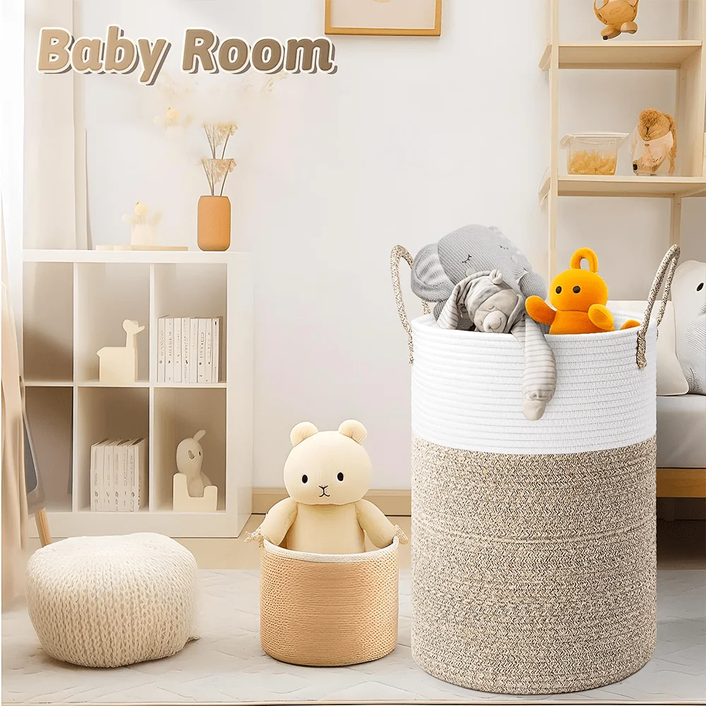 Laundry Baskets, Woven Rope Laundry Baskets, 60L/80L/100L Multifunctional Dirty Clothes Storage Areas, And Blankets Can Be Used In Multiple Scenarios In The Bathroom, Daycare, And Living Room To Keep Your Home Tidy (Square Laundry Basket)
Laundry Baskets, Woven Rope Laundry Baskets, 60L/80L/100L Multifunctional Dirty Clothes Storage Areas, And Blankets Can Be Used In Multiple Scenarios In The Bathroom, Daycare, And Living Room To Keep Your Home Tidy (Square Laundry Basket)