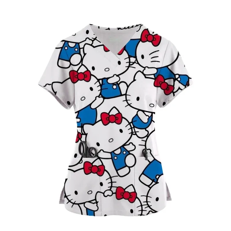 2024 Kawaii Nurse Uniform Scrubs Womens Cartoon Hello Kitty Print Short Sleeve Pocket Overalls Uniforms Medical Nursing Blouse
2024 Kawaii Nurse Uniform Scrubs Womens Cartoon Hello Kitty Print Short Sleeve Pocket Overalls Uniforms Medical Nursing Blouse