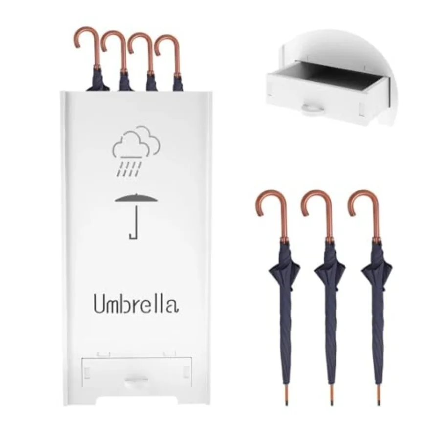 Umbrella Holder Large Capacity Umbrella Stand PVC Umbrella Draining Storage Rack with Drawer Walking Stick Holder for Home Entr
Umbrella Holder Large Capacity Umbrella Stand PVC Umbrella Draining Storage Rack with Drawer Walking Stick Holder for Home Entr