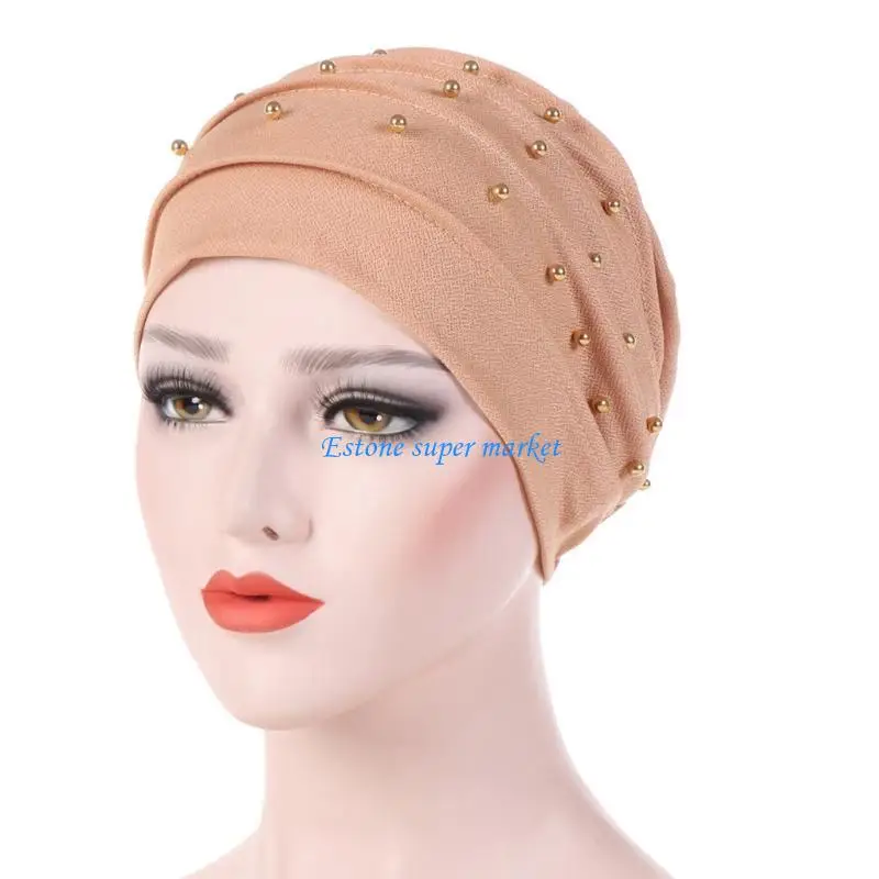 090B Womens Beaded Color Headscarf Luxury Turban Hijab Ruffle Muslim Chemo Cap
090B Womens Beaded Color Headscarf Luxury Turban Hijab Ruffle Muslim Chemo Cap