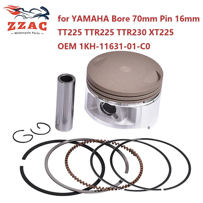 70mm STD ~+100 Motorcycle Ring Set Piston Kit for Yamaha XT225 TT225 TTR225 TTR230 16mm Wrist Pin Complete 1KH-11631-01-C0
70mm STD ~+100 Motorcycle Ring Set Piston Kit for Yamaha XT225 TT225 TTR225 TTR230 16mm Wrist Pin Complete 1KH-11631-01-C0