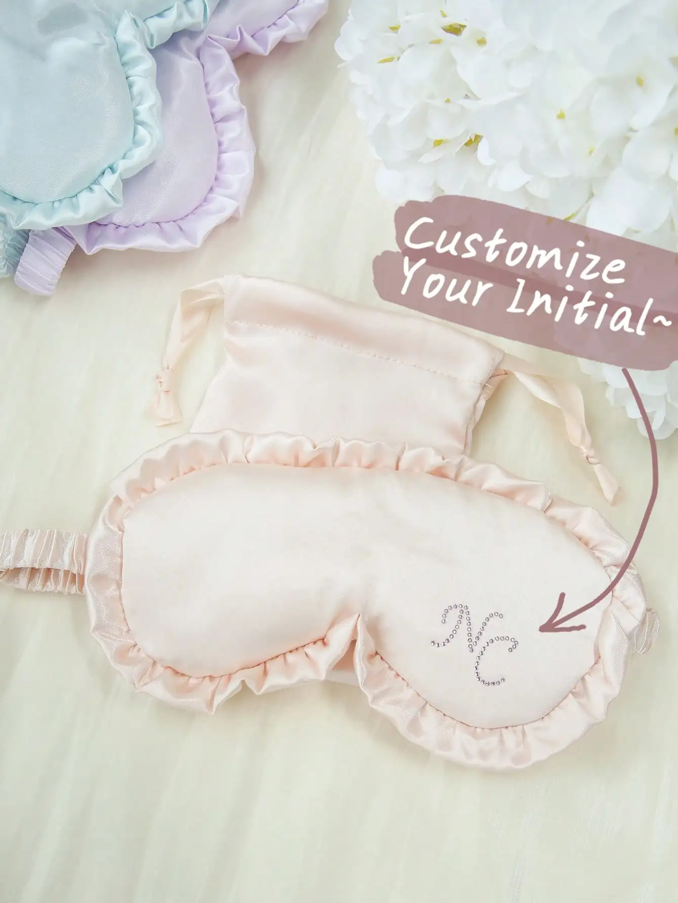 2PCS Customized Name Ruffles Eye Mask With A Storage Bag Custom Monogram Sleep Mask Personalized Silky Soft Satin Eyemask Wedding Favor Lustrous Imitation Silk Satin Cute Ruffle Sleep Mask Set Wedding Favors Gift For Women Best Bridesmaid Gift Bridal Part
2PCS Customized Name Ruffles Eye Mask With A Storage Bag Custom Monogram Sleep Mask Personalized Silky Soft Satin Eyemask Wedding Favor Lustrous Imitation Silk Satin Cute Ruffle Sleep Mask Set Wedding Favors Gift For Women Best Bridesmaid Gift Bridal Part
