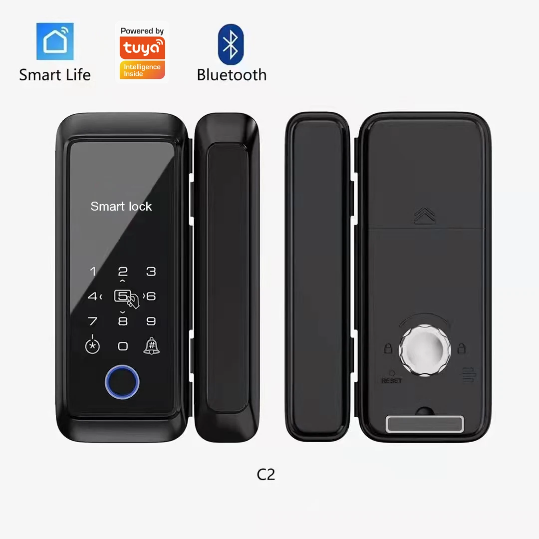 Control Sliding Glass Lock Fingerprint Smart Lock Bluetooth RFID Electronic Single Double Glass Door Boltlock Works with Tuya
Control Sliding Glass Lock Fingerprint Smart Lock Bluetooth RFID Electronic Single Double Glass Door Boltlock Works with Tuya