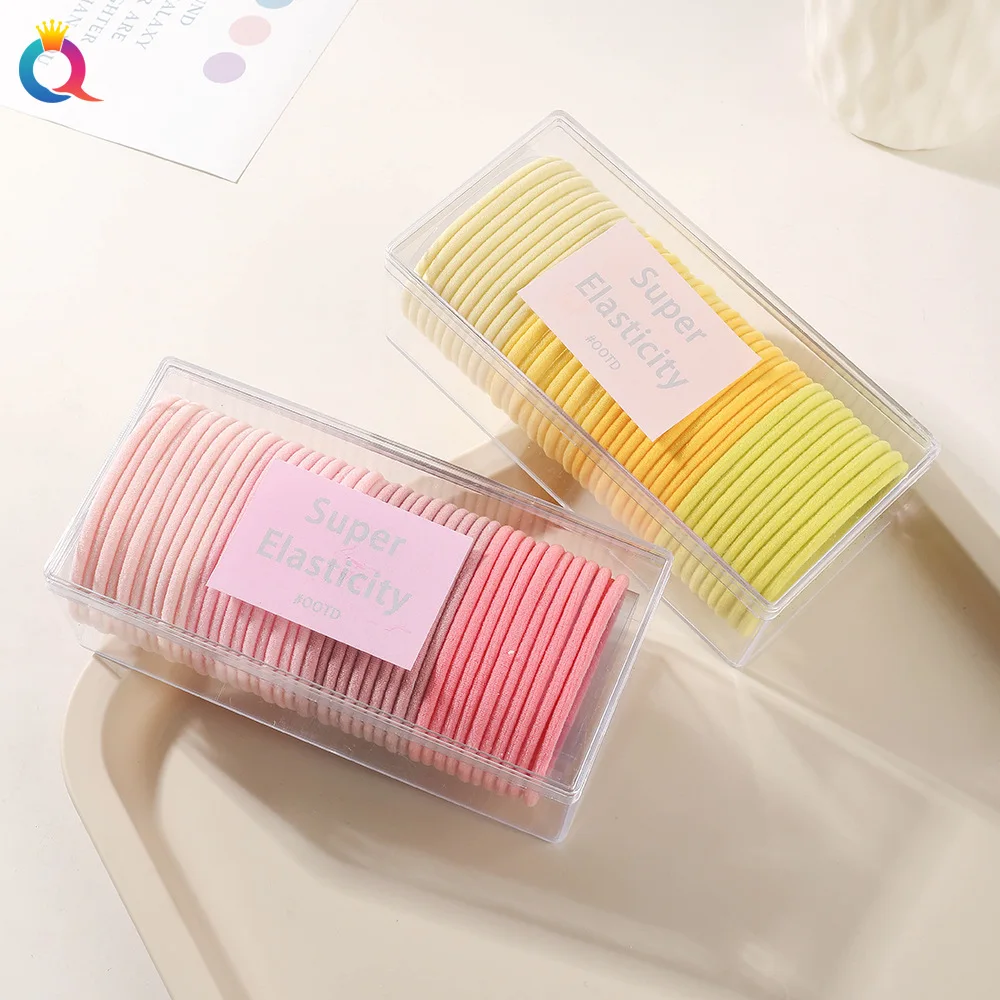Korean Hair Elastics Box High Elasticity Seamless Ponytail Holders Non Crease Non Slip Hair Ties for Thin Thick Hair Wholesale
Korean Hair Elastics Box High Elasticity Seamless Ponytail Holders Non Crease Non Slip Hair Ties for Thin Thick Hair Wholesale