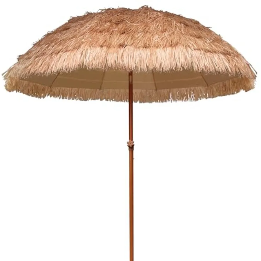 7.5ft Hula Thatched Tiki Patio Beach Umbrella Hawaiian Style 10 Ribs UPF 50+ with Tilt Carry Bag for Outdoor Tiki Bar, Tropical
7.5ft Hula Thatched Tiki Patio Beach Umbrella Hawaiian Style 10 Ribs UPF 50+ with Tilt Carry Bag for Outdoor Tiki Bar, Tropical