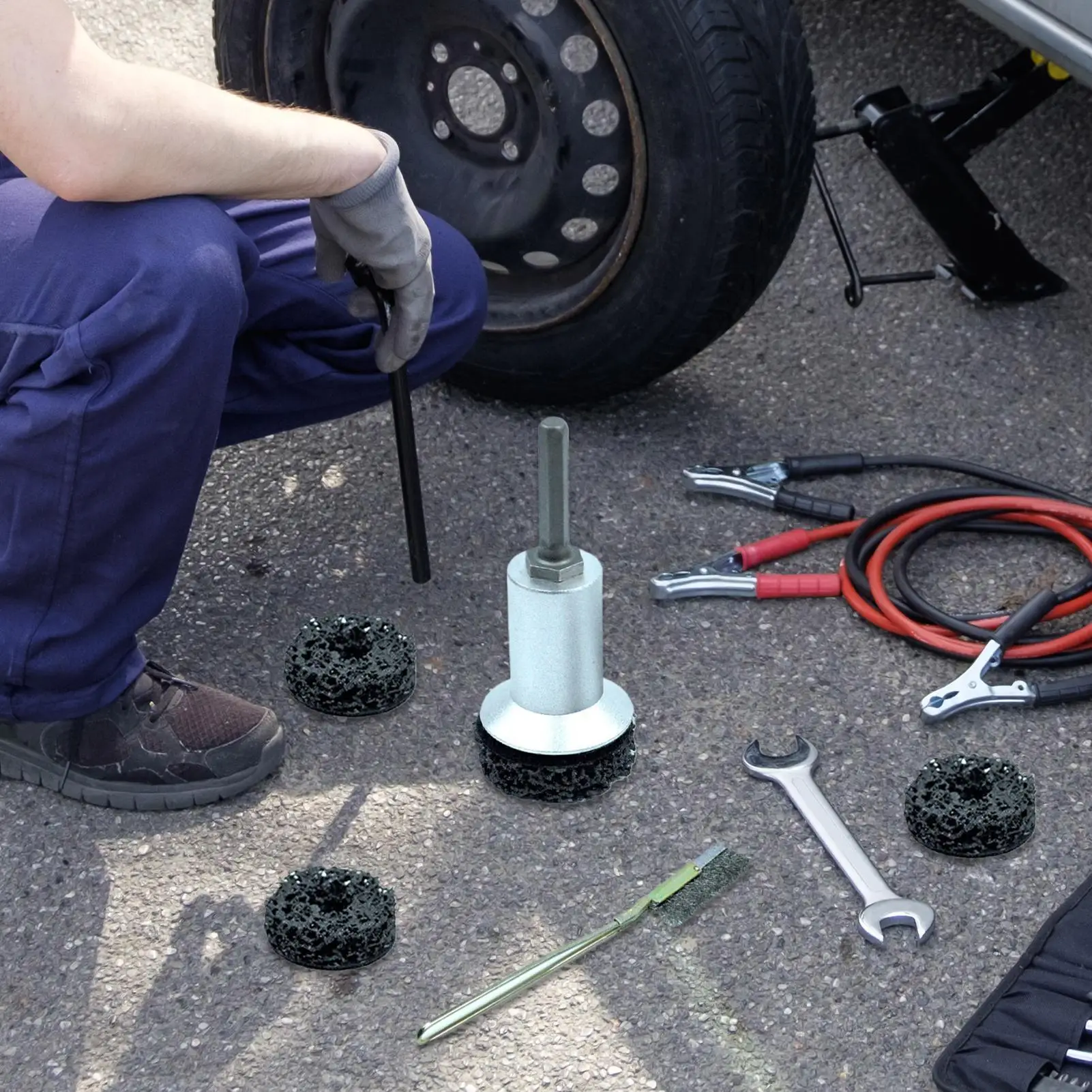 Инструмент для очистки ступицы Комплект для очистки шпилек колеса Производительный инструмент Удаление ржавчины Удаление пыли Масло Грязь Подходит для электродрели Наконечники шпилек Роторы
Инструмент для очистки ступицы Комплект для очистки шпилек колеса Производительный инструмент Удаление ржавчины Удаление пыли Масло Грязь Подходит для электродрели Наконечники шпилек Роторы