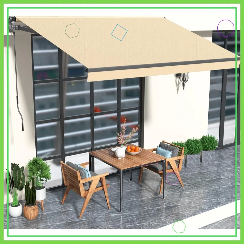 Ручной выдвижной тент для патио 8,2x6,5 футов, водонепроницаемый, устойчивый к ультрафиолетовому излучению солнцезащитный козырек с алюминиевой рамкой для наружной террасы, балкона, двора
Ручной выдвижной тент для патио 8,2x6,5 футов, водонепроницаемый, устойчивый к ультрафиолетовому излучению солнцезащитный козырек с алюминиевой рамкой для наружной террасы, балкона, двора