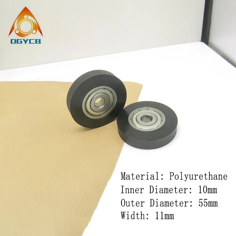 1pcs 55mm Diameter 10mm Bore PU Coated Bearing Roller 10x55x11 PU630055-11 Polyurethane Flat Guide Pulley Wheel 10*55*11
1pcs 55mm Diameter 10mm Bore PU Coated Bearing Roller 10x55x11 PU630055-11 Polyurethane Flat Guide Pulley Wheel 10*55*11