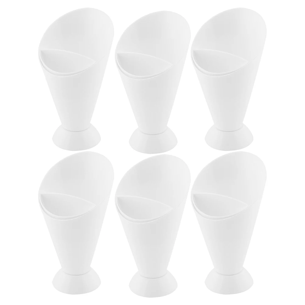6pcs Salad Cup French Fry Container 2 Slots Dipping Sauce Holder Cone Plastic Disposable Tableware Party Snack
6pcs Salad Cup French Fry Container 2 Slots Dipping Sauce Holder Cone Plastic Disposable Tableware Party Snack