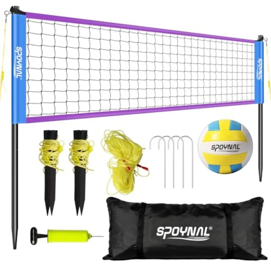 Portable Volleyball Net for Backyard and Beach - 20FT/32FT Outdoor Volleyball Set with Adjustable Height 8ft/7.8ft/7.4ft Bounda
Portable Volleyball Net for Backyard and Beach - 20FT/32FT Outdoor Volleyball Set with Adjustable Height 8ft/7.8ft/7.4ft Bounda