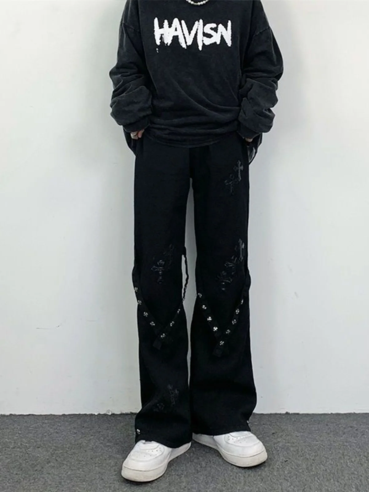 High Street Vibe Loose Fit Floor Length Micro Flared Trousers Men's Women's Faionable Straight Leg Jeans Youth Autumn Wear
High Street Vibe Loose Fit Floor Length Micro Flared Trousers Men's Women's Faionable Straight Leg Jeans Youth Autumn Wear