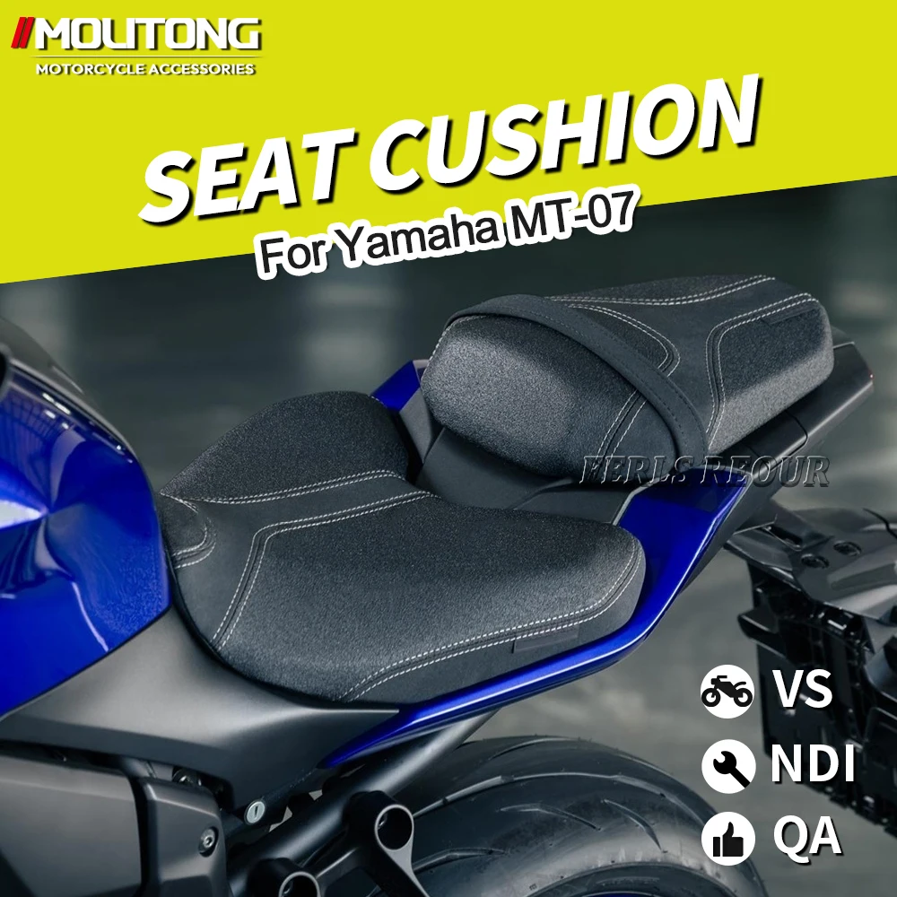 Black seat cushion for Yamaha MT-07 2025/2026 motorcycles, suitable for riders, front and rear driver comfort seats.
Black seat cushion for Yamaha MT-07 2025/2026 motorcycles, suitable for riders, front and rear driver comfort seats.
