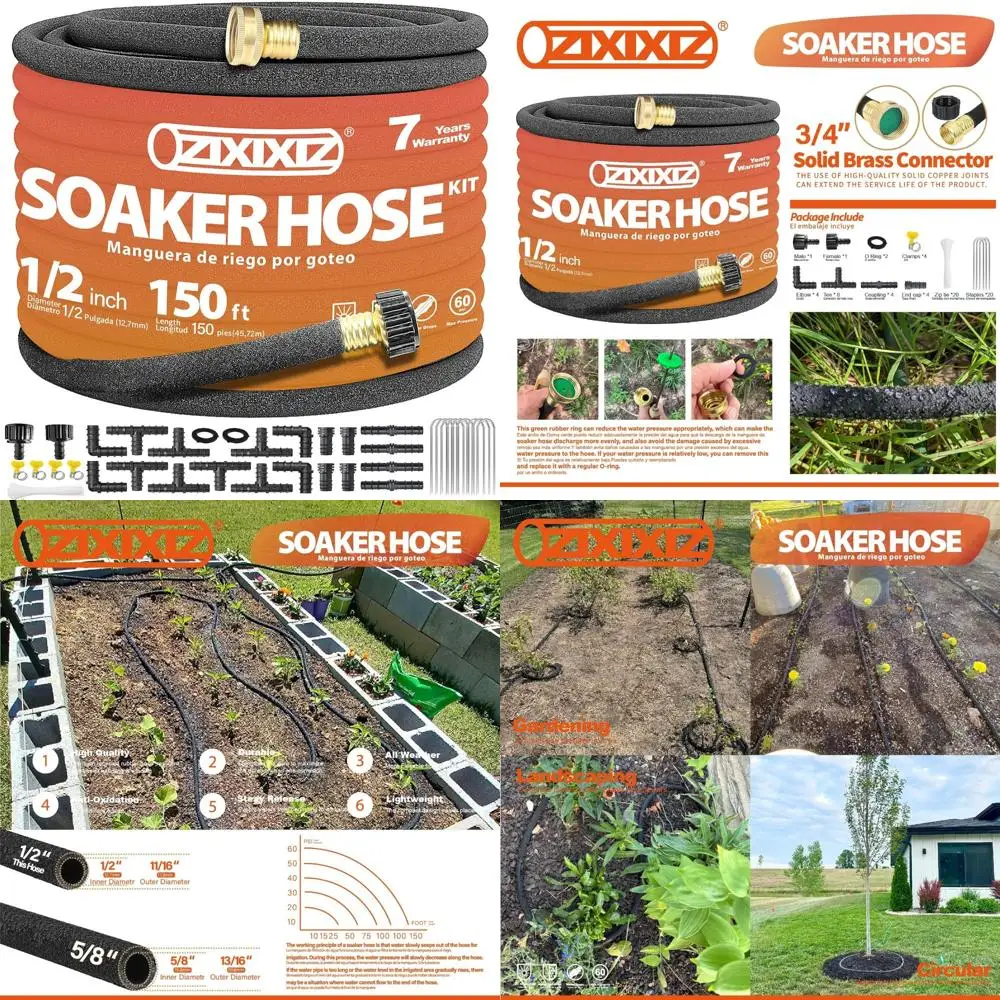 Сверхмощный шланг-забивца 1/2 дюйма, длина 150 футов, с латунным разъемом 3/4 дюйма — герметичная система полива для садов и газонов
Сверхмощный шланг-забивца 1/2 дюйма, длина 150 футов, с латунным разъемом 3/4 дюйма — герметичная система полива для садов и газонов